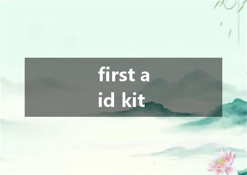 first aid kit是什么意思