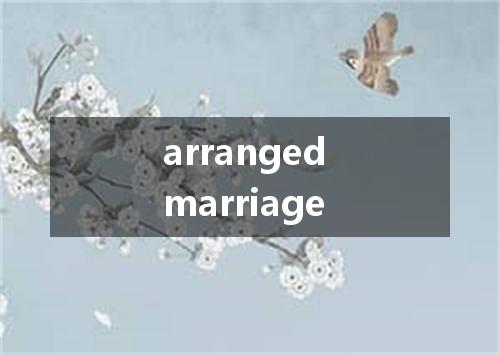arranged marriage是什么意思