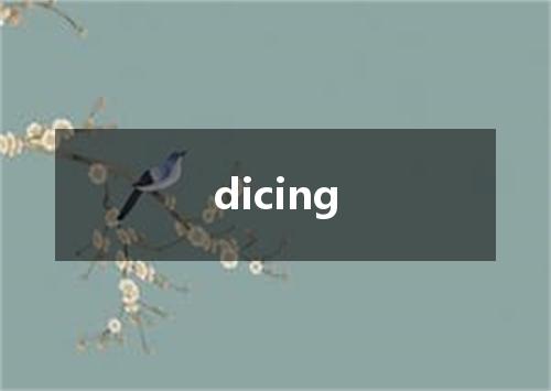 dicing是什么意思