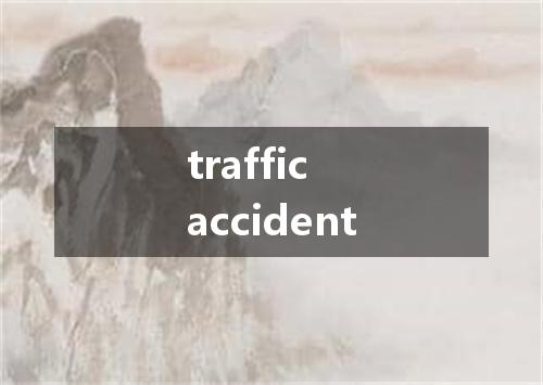 traffic accident是什么意思