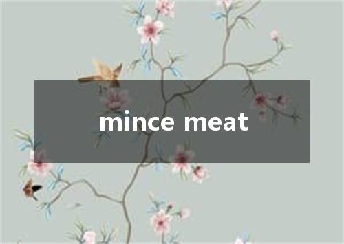mince meat是什么意思