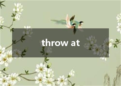 throw at是什么意思