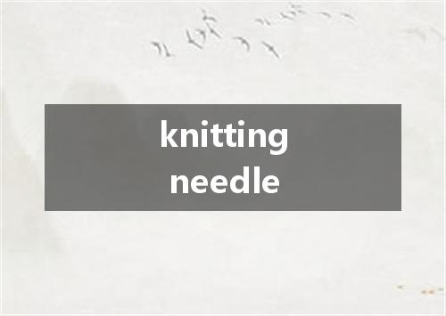 knitting needle是什么意思