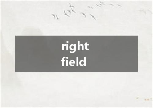 right field是什么意思