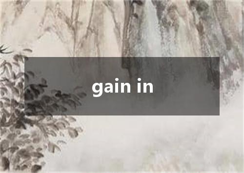 gain in是什么意思
