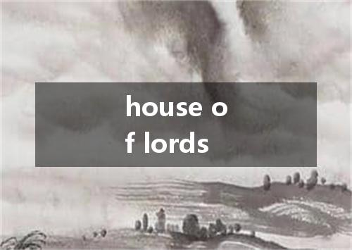 house of lords是什么意思