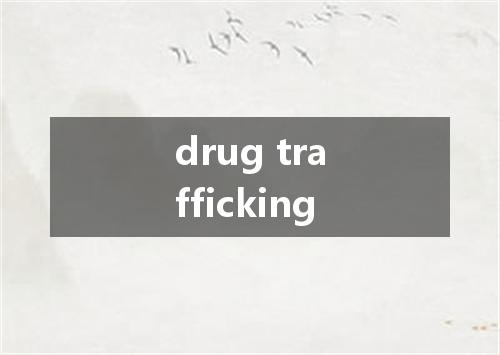 drug trafficking是什么意思