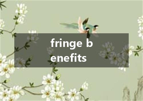 fringe benefits是什么意思