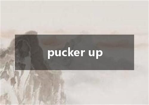 pucker up是什么意思
