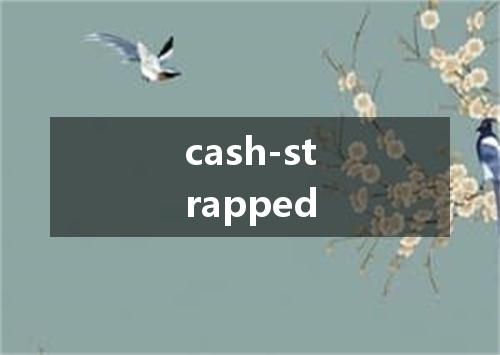 cash-strapped是什么意思