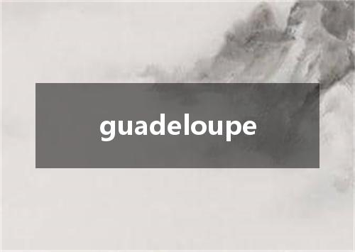 guadeloupe是什么意思