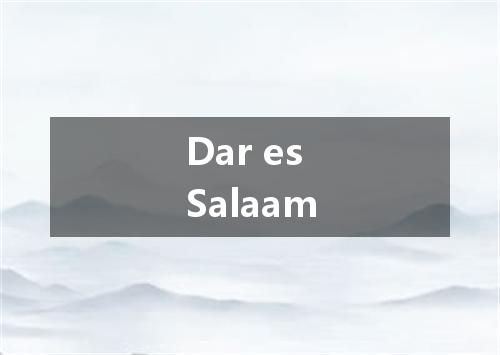 Dar es Salaam是什么意思