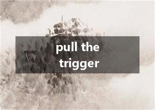 pull the trigger是什么意思