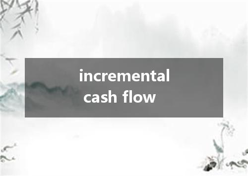 incremental cash flow是什么意思