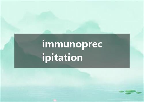 immunoprecipitation是什么意思