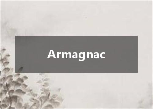 Armagnac是什么意思