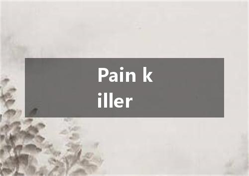 Pain killer是什么意思