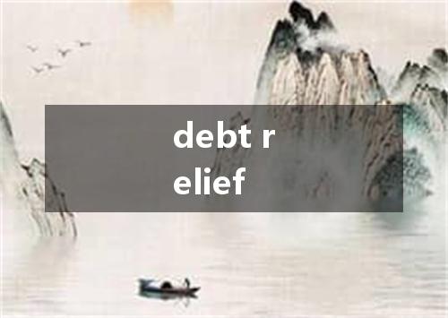 debt relief是什么意思