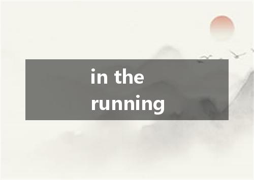 in the running是什么意思