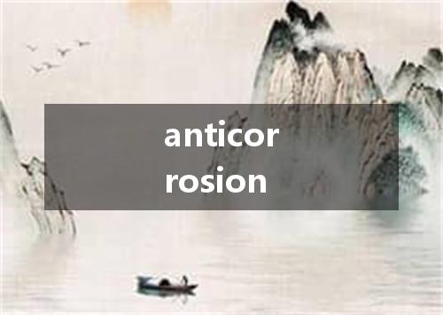 anticorrosion是什么意思