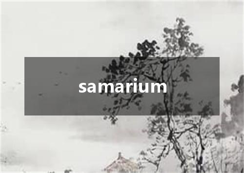 samarium是什么意思