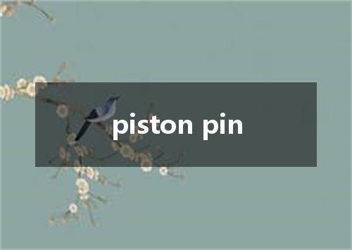 piston pin是什么意思