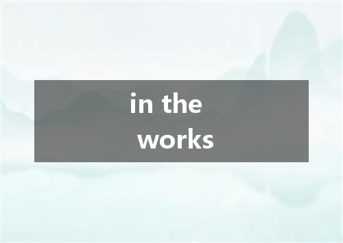 in the works是什么意思