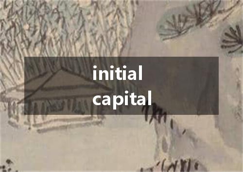 initial capital是什么意思