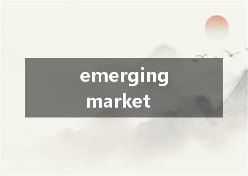 emerging market是什么意思