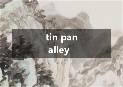 tin pan alley是什么意思