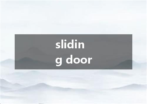 sliding door是什么意思