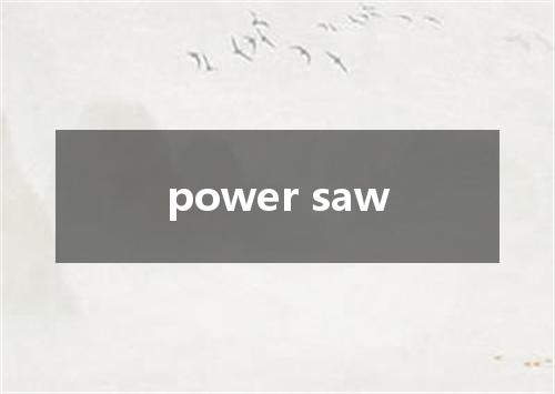 power saw是什么意思