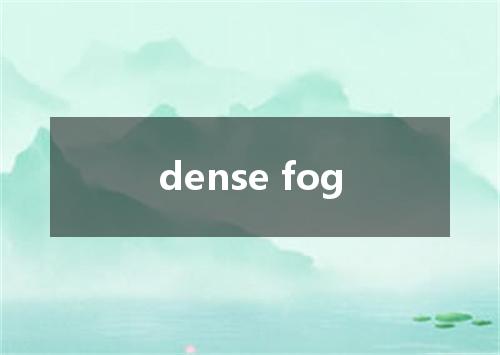 dense fog是什么意思