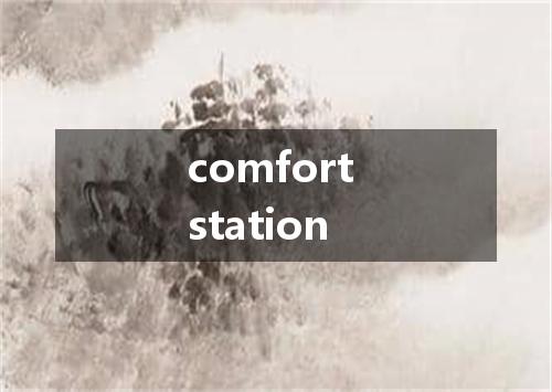 comfort station是什么意思