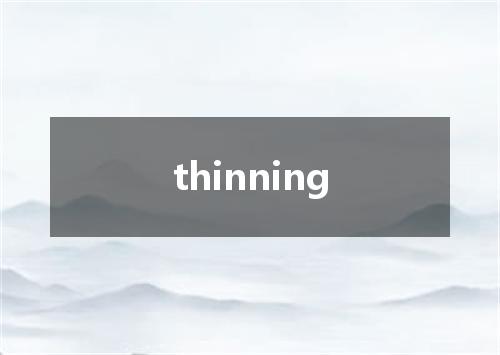thinning是什么意思