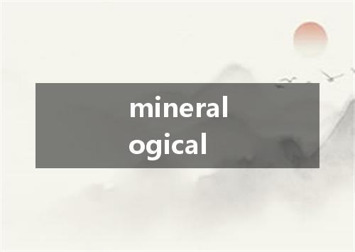 mineralogical是什么意思
