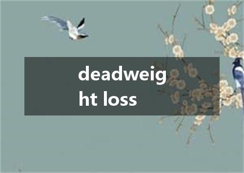 deadweight loss是什么意思