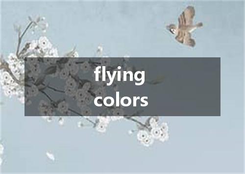 flying colors是什么意思