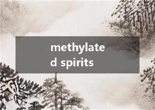 methylated spirits是什么意思