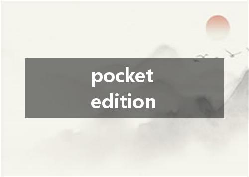 pocket edition是什么意思