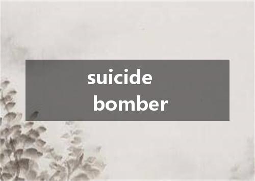 suicide bomber是什么意思