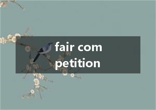fair competition是什么意思