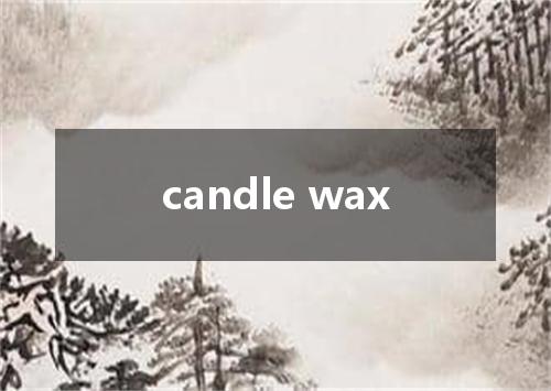 candle wax是什么意思