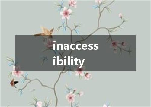 inaccessibility是什么意思