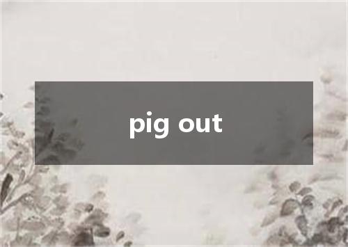 pig out是什么意思