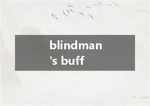 blindman's buff是什么意思