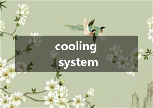cooling system是什么意思