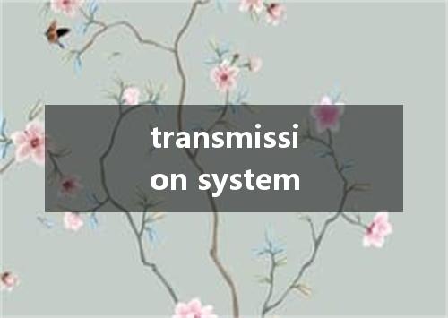 transmission system是什么意思