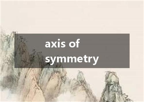 axis of symmetry是什么意思