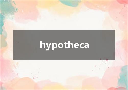 hypotheca是什么意思